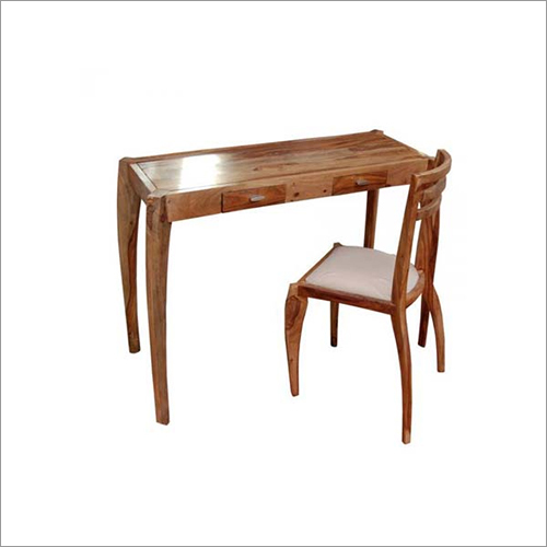 Durable Wooden Study Table With Chair