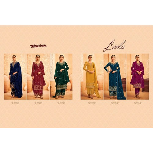 Georgette Salwar Suits - Decoration Material: Stones