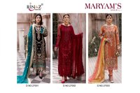 Rinaz Maryams Gold Vol-17 Faux Gerorgette Pakistani Suits Catalog