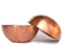 Handmade Pure Copper Serving Salad Fruit Bowl - 4.5 Inch Round, Durable 1 Inch Thick | Eco-friendly, Handcrafted By Artisans, Supports Local Community
