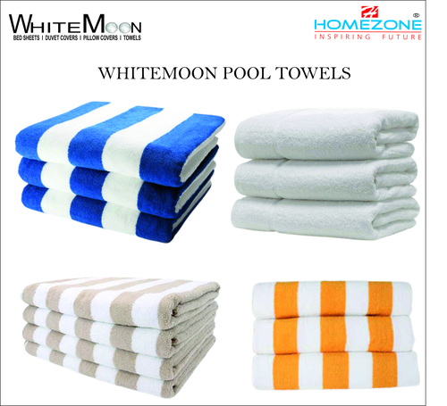 Yellow White Pool Towel