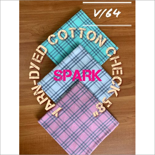 Washable Yarn Dyed Cotton Check Printed Shirt Fabric