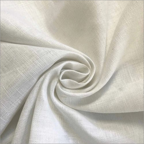 White Plain Linen Fabric