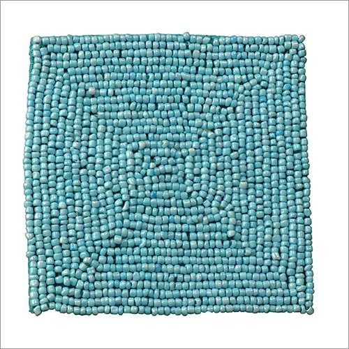 Sqaure Beads Coaster Size: 10 Cm