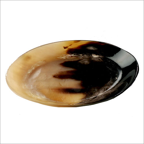 Horn Round Tray Size: 10 Cm