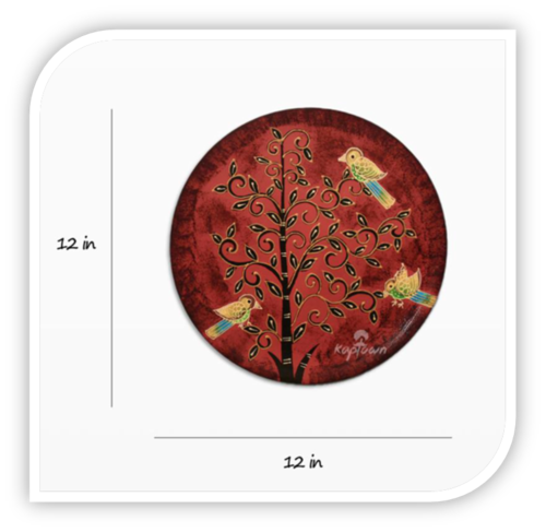 Tree With Birds Decorative Wall Plate - Color: Multi