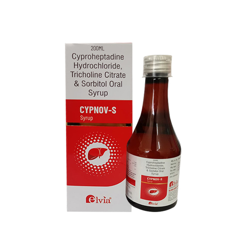 Cyproheptadine HCL 2 mg Tricholine Citrate 275 mg & Sorbitol 70% 2 gm Syrup