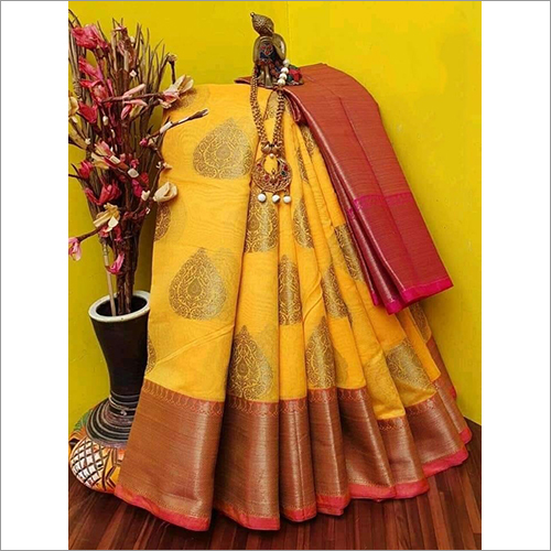 Banarasi Cotton Blended Silk Saree