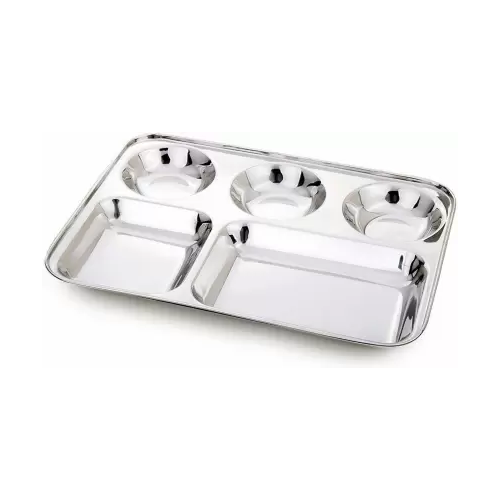 Stainless Steel Compartment Dinner Plate
