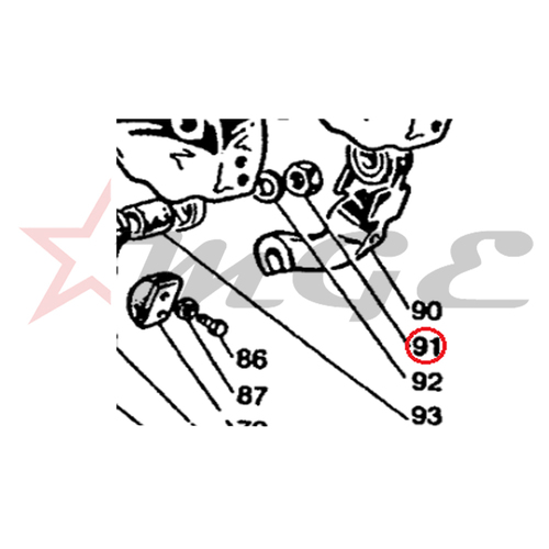 Lambretta GP 150/125/200 - Fork Link Nut - Reference Part Number - #82138015