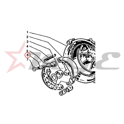 Lambretta GP 150/125/200 - Rear Brake Cam - Reference Part Number - #22045004