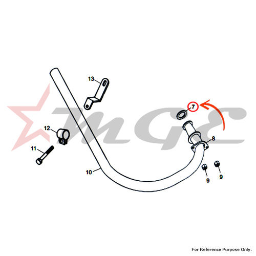 As Per Photo Gasket Ring, Exhaust For Royal Enfield - Reference Part Number - #500804/A