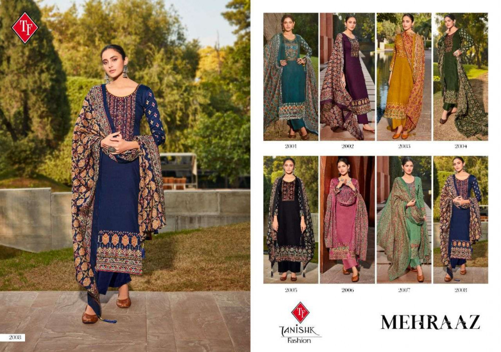 Tanishk Fashion Mehraaz Jam Cotton With Embroidery Suits Catalog
