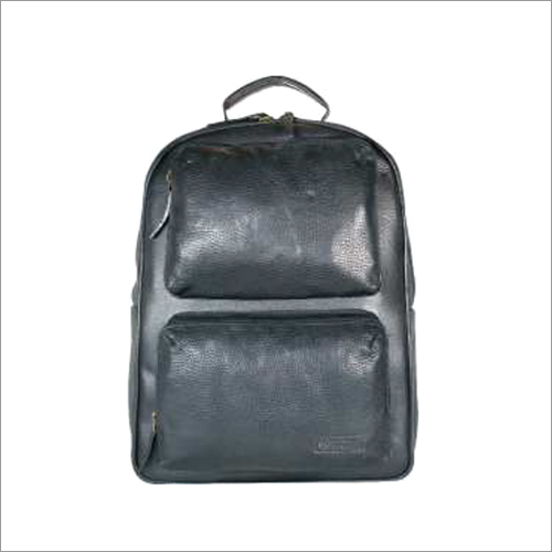 Moisture Proof Black Leather Backpacks Bag