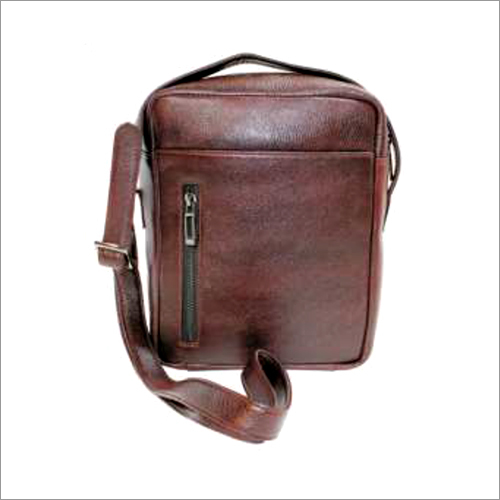 Brown Leather Sling Bag By WELPLAST