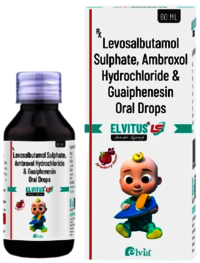 Levosalbutamol 0.5 mg Ambroxol Hydrochloride 15 mg Guaiphenesin 50mg Syrup