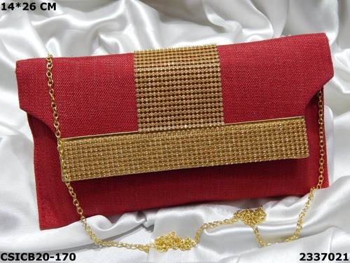 Multi Traditional Evening Jute Ethnic Clutch Bag