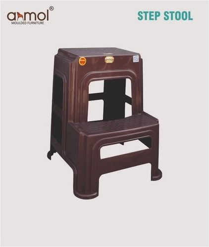 Plastic Moulded Stool - Color: Brown