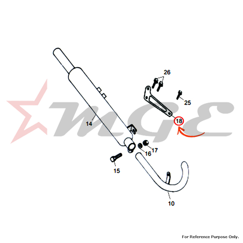 Silencer Bracket For Royal Enfield - Reference Part Number - #147501/A