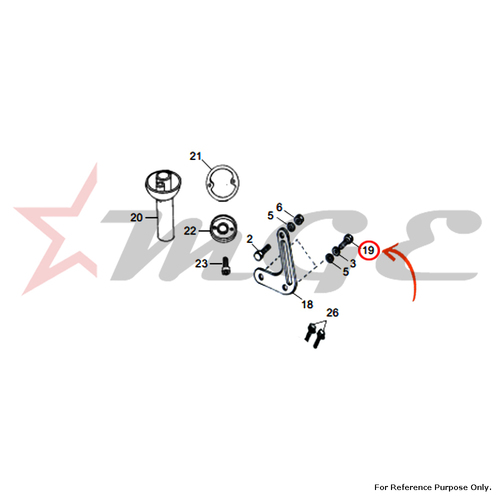 Flange Hex Bolt M8 X 10 For Royal Enfield - Reference Part Number - #586014/A, #145872/B
