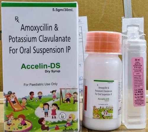 200mg एमोक्सिसिलिन ट्राइहाइड्रेट और 28.5mg क्लैवुलैनिक एसिड ओरल सस्पेंशन