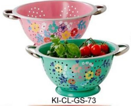 ENAMEL PRINTED COLANDER (A)