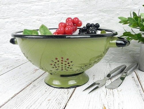 ENAMEL PRINTED COLANDER (N)