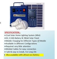 2 Led Solar Home Lighting System (Mini)