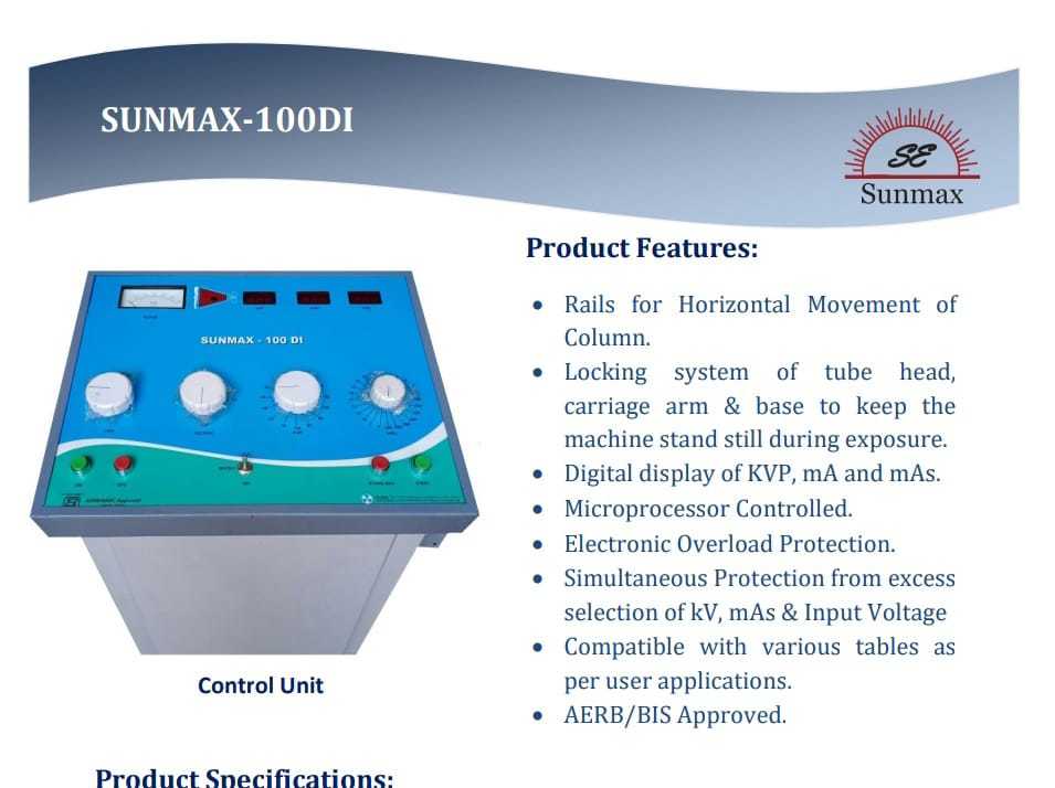 100 MA X Ray Machine With Double Tank