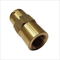 Stove Burner Valve Body - Brass, 38.00x82.00 Mm | High Pressure, Automatic Ignition, Round Design