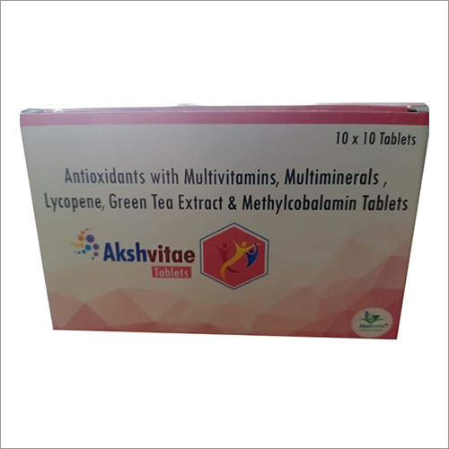 Antioxidant with Multivitamin Multiminerals Lycopene Green Tea Extract And Methylcobalamin Tablets