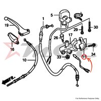 Holder, Master Cylinder For Honda CBF125 - Reference Part Number - #45517-166-006