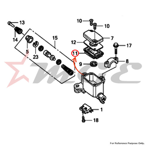 Diaphragm For Honda CBF125 - Reference Part Number - #45520-KCC-841