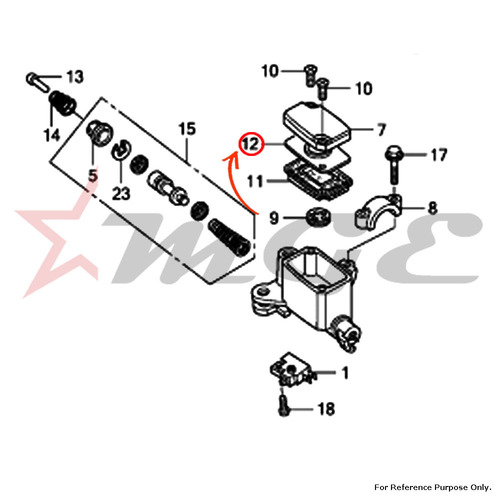 Plate, Diaphragm For Honda CBF125 - Reference Part Number - #45521-KCC-841