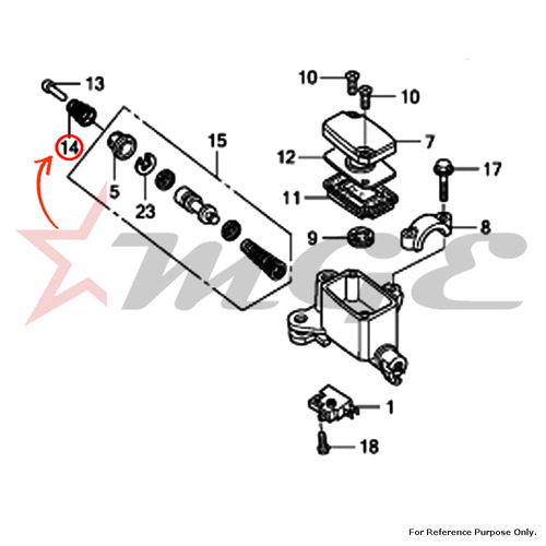 Spring, Push Rod For Honda CBF125 - Reference Part Number - #45526-KCC-841