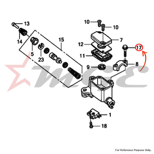 As Per Photo Bolt, Flange, 6x25 For Honda Cbf125 - Reference Part Number - #90111-kcc-841