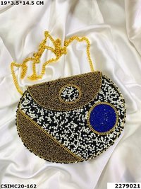 Designer Metal Mosaic Clutch Bag