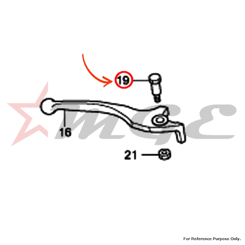 Bolt, Handle Lever For Honda CBF125 - Reference Part Number - #90114-KTE-920