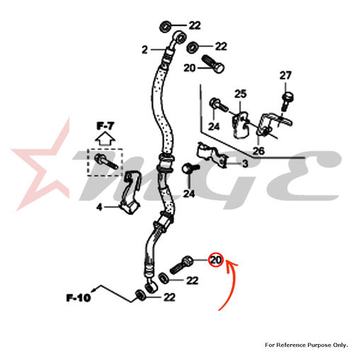 As Per Photo Bolt, Oil, 10x22 For Honda Cbf125 - Reference Part Number - #90145-gw3-981