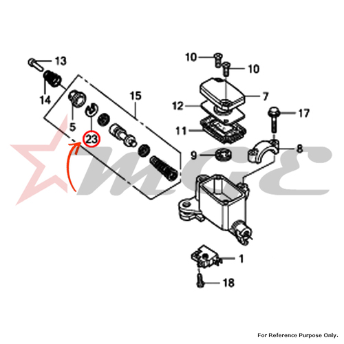 Circlip For Honda CBF125 - Reference Part Number - #90651-KCC-841
