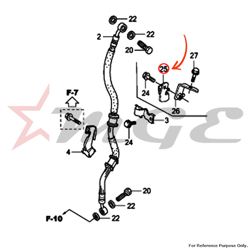 Clamper, Fr. Brake For Honda CBF125 - Reference Part Number - #45155-KWF-930