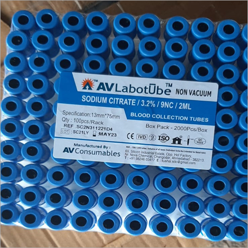 Non Vaccum Blood Collection Tubes With Double Cap Packing