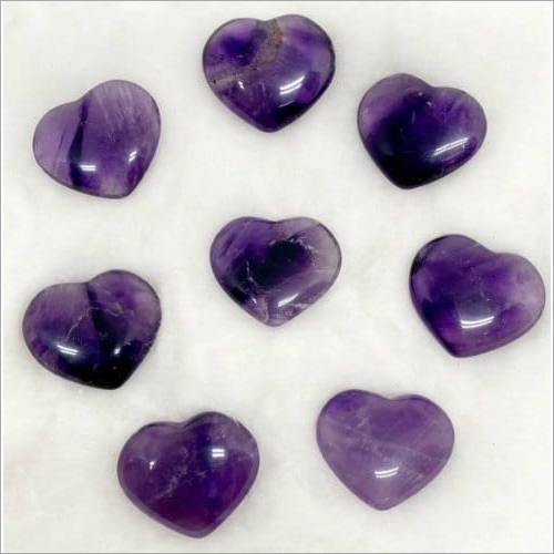 Amethyst Puffy Heart Stone