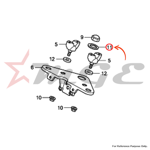Washer, Steering Stem For Honda CBF125 - Reference Part Number - #90503-KSP-900