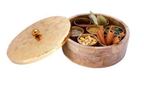 Wooden Spice Box Aluminum