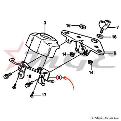 Guide, Cable For Honda CBF125 - Reference Part Number -#53127-KWF-930, #53127-KWF-900, #53127-KWF-950