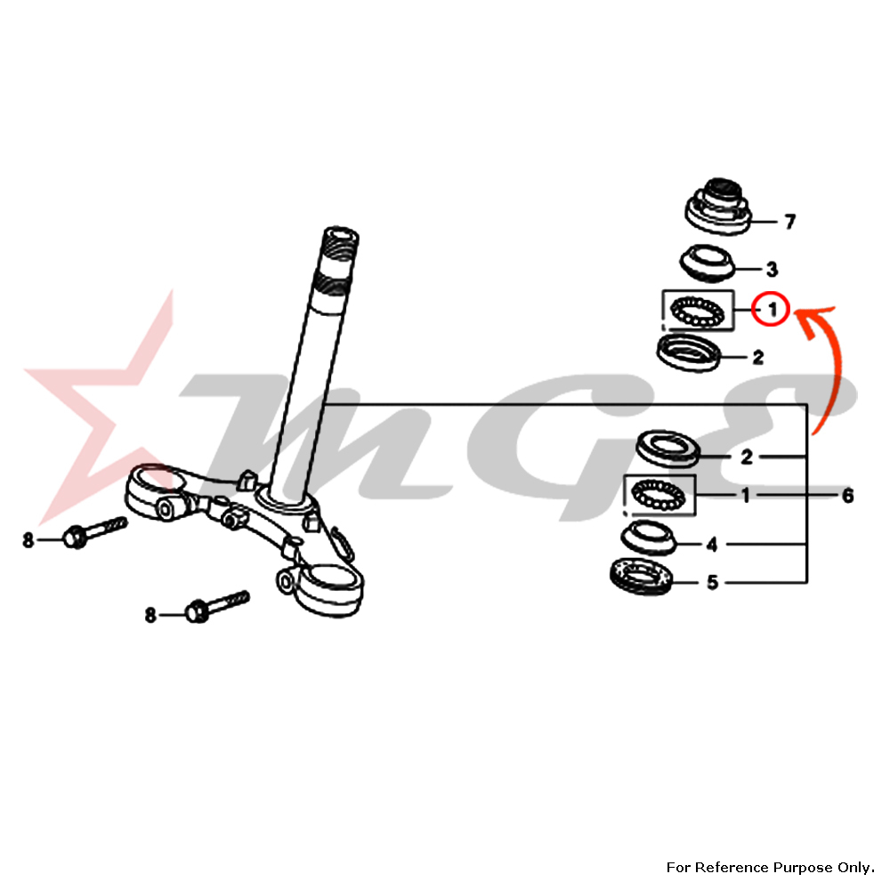 Ball Assy., Steel For Honda CBF125 - Reference Part Number - #06531-KW6-840