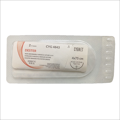 4x75 CM CYG 4843 Non Absorbable Surgical Suture USP