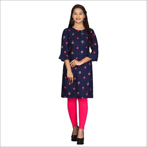 Girls Printed Fancy Kurti Bust Size: 15.5 To 17.5 Inch (In)