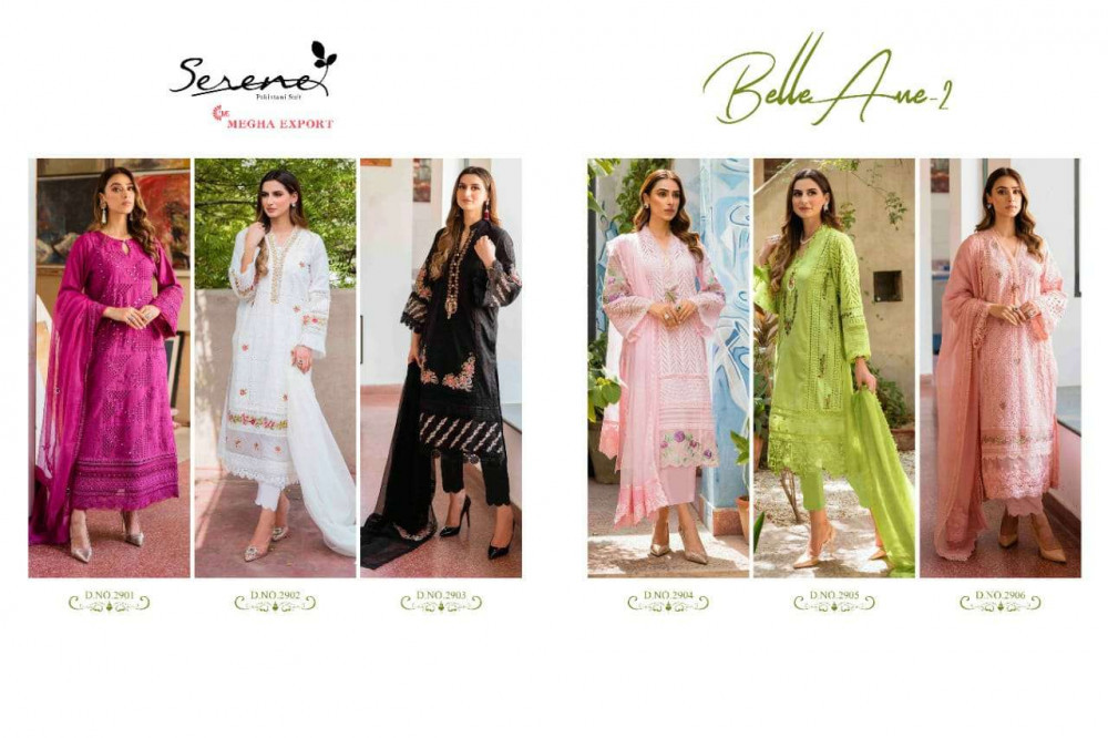 Megha Export Serene Pakistani Suit Belle Ame Vol-2 Catalog